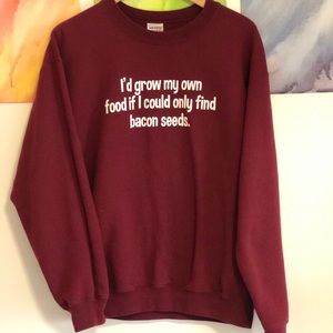 Maroon Bacon Crewneck Sweatshirt